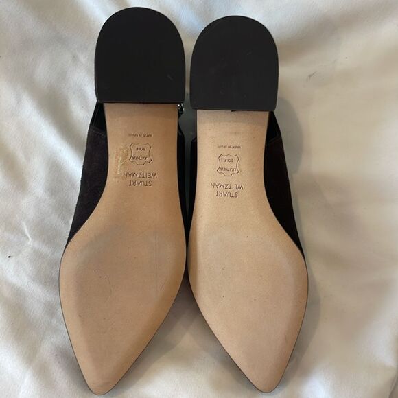 STUART WEITZMAN BROWN SUEDE SLINGBACK FLATS. NEW - Picture 4 of 8